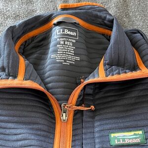 L.L.Bean airlight knit full zip sweater in M